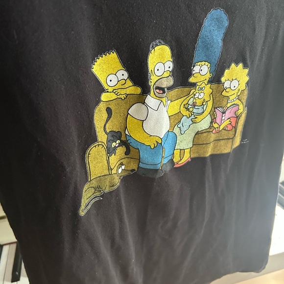 The Simpsons Black Cartoon Family Graphic Tee Small - Picture 14 of 14